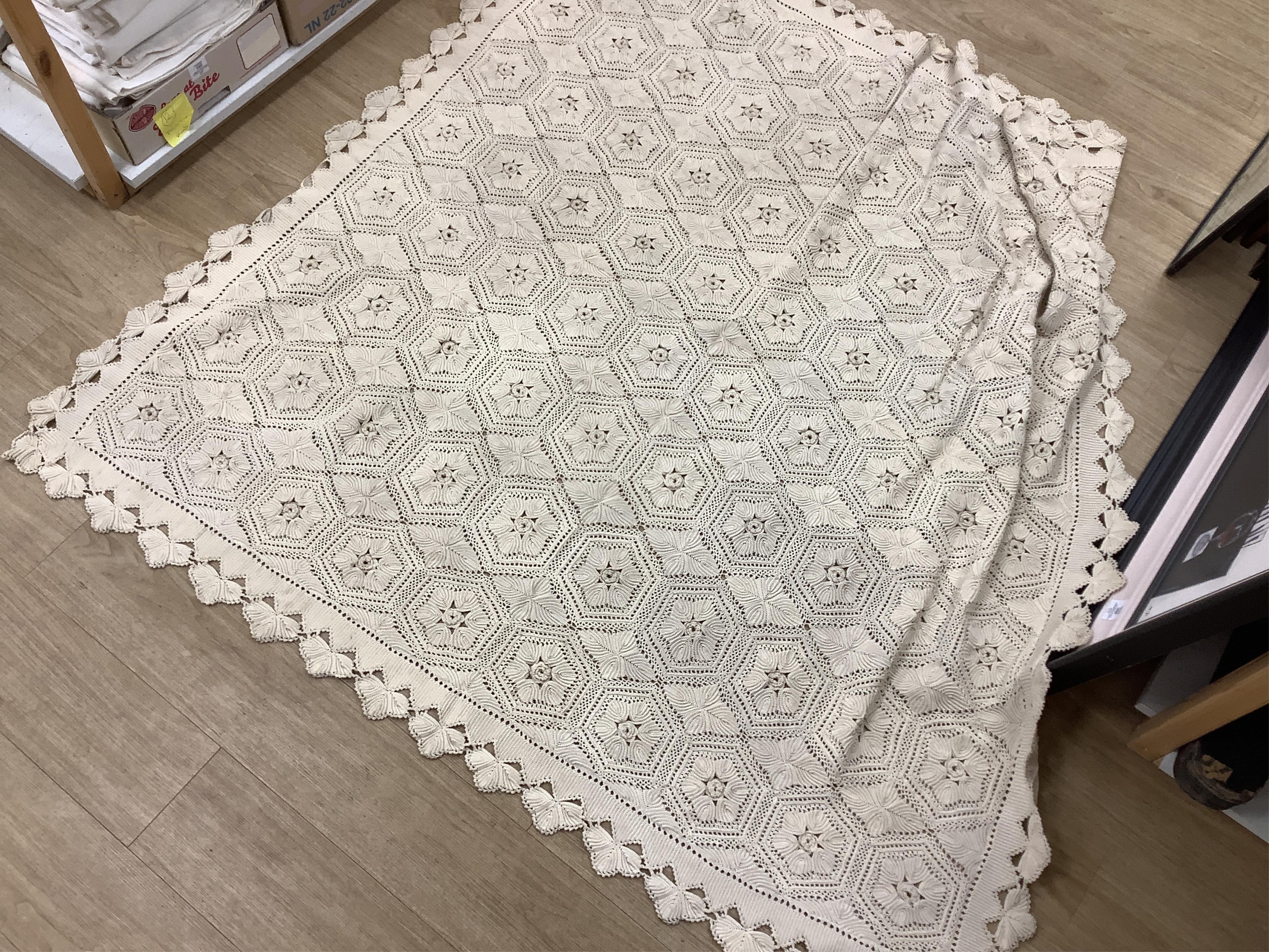 Three crochet bed covers